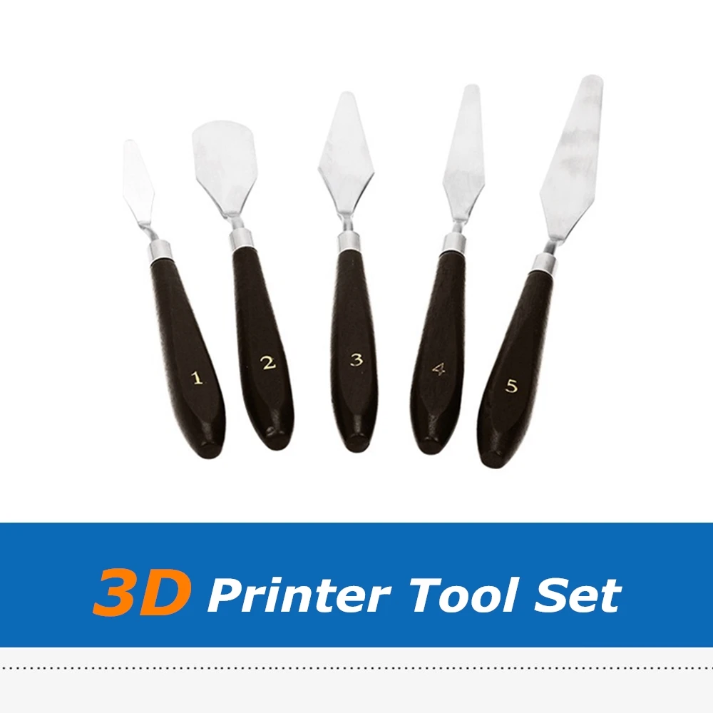 

5pcs/set 3D Printing Model Removal Tool Spatula Shovel Spade Set Used for 3D Pen 3D Printers Parts