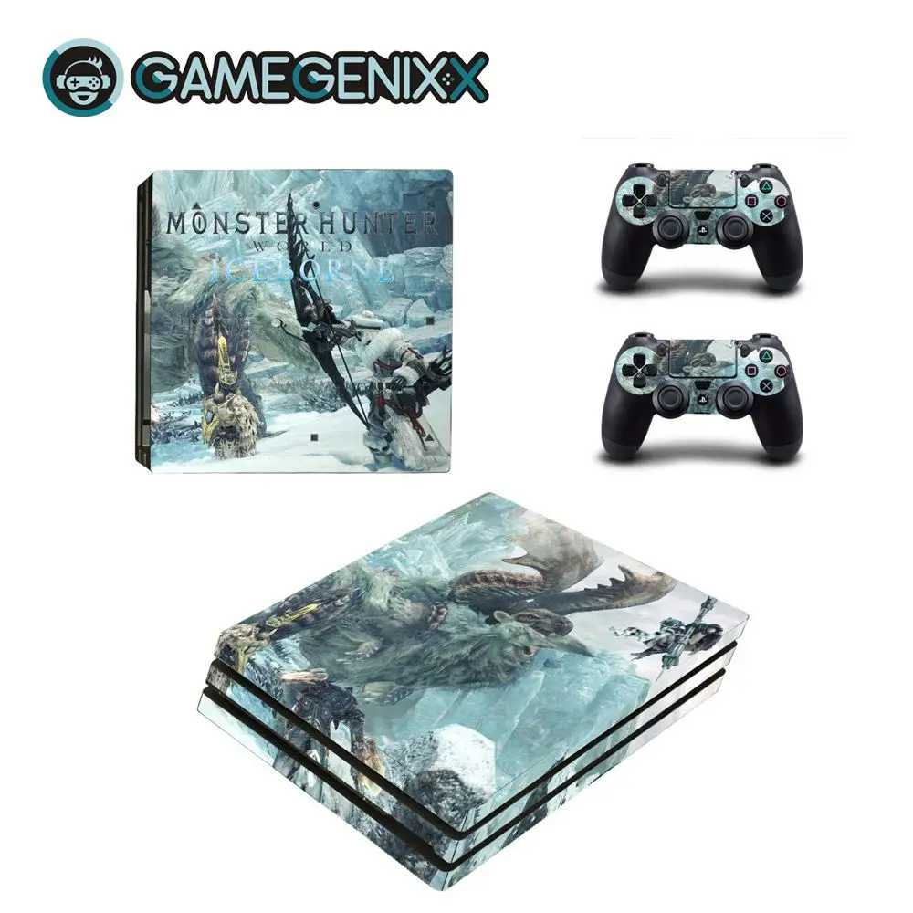 Защитная Наклейка на кожу GAMEGENIXX для консоли PS4 Pro и 2 контроллера-Monster Hunter World
