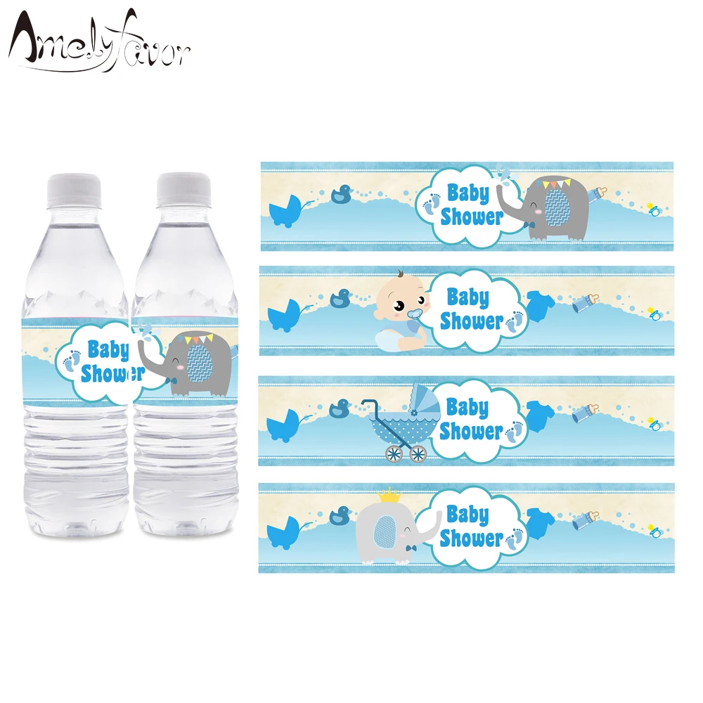 

Boy Baby Shower Theme Party Bottle Labels Decoration Boys Birthday Event Party Decorations Supplies Personalized Bottle Wrapper