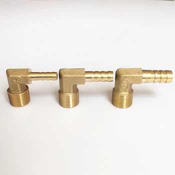 

1/8” 1/4“ 3/8" 1/2“ Brass Hose Elbow Fittings To 6mm 8mm 10mm 12mm 16mm Barb Brass Male Thread Connector Joint Adapter