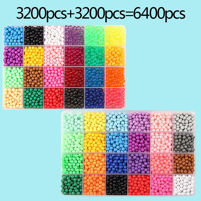 36 colors 5mm Set 12000pcs Refill Beads Puzzle Crystal DIY Water Spray Beads Set Ball Games 3D Handmade Magic Toys For Children 14