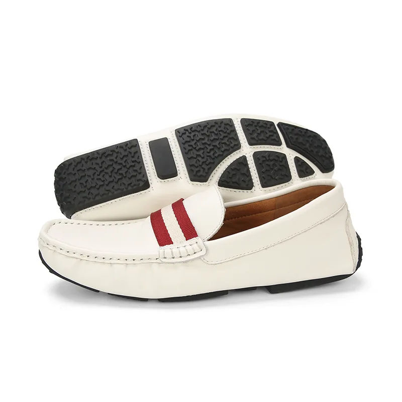

2019 Ozhouzhan New Style Genuine Leather Full-grain Leather Slip-on Peas MEN'S SHOES