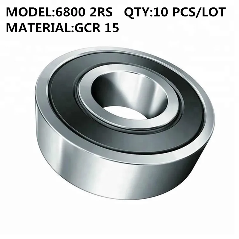 10 шт./лот 6800 2rs Подшипник 10*19*5 * мм GCR стальной зазор Z2 C3 68002rs шарикоподшипник с