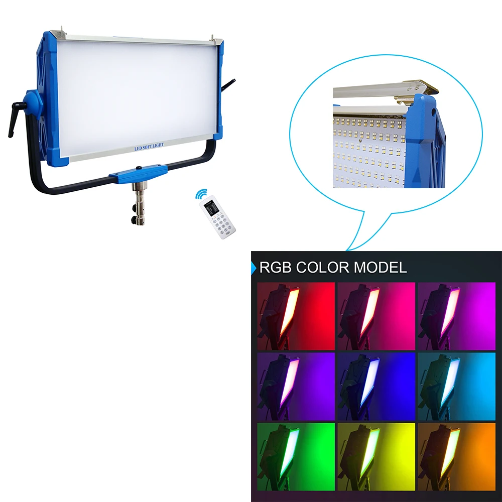 

300W RGB 2800K-9990K Led Video Light Yidoblo AI-3000C DMX Remote Control Professional Soft LED Lamp Photography Lighting Film