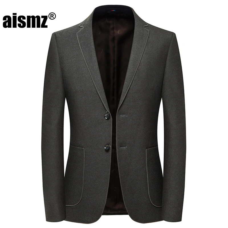 Aismz осенне-зимний мужской блейзер Casaco Masculino Hombre приталенный деловой Повседневный стильный мужской пиджак t Homme мужские блейзеры