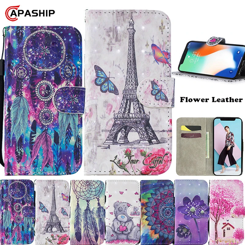 Кожаный чехол книжка с бабочками для Samsung Galaxy Note 8 9 10 S8 S9 S10 S20 Plus J2 J3 J4 J5 J6 J7 чехлы