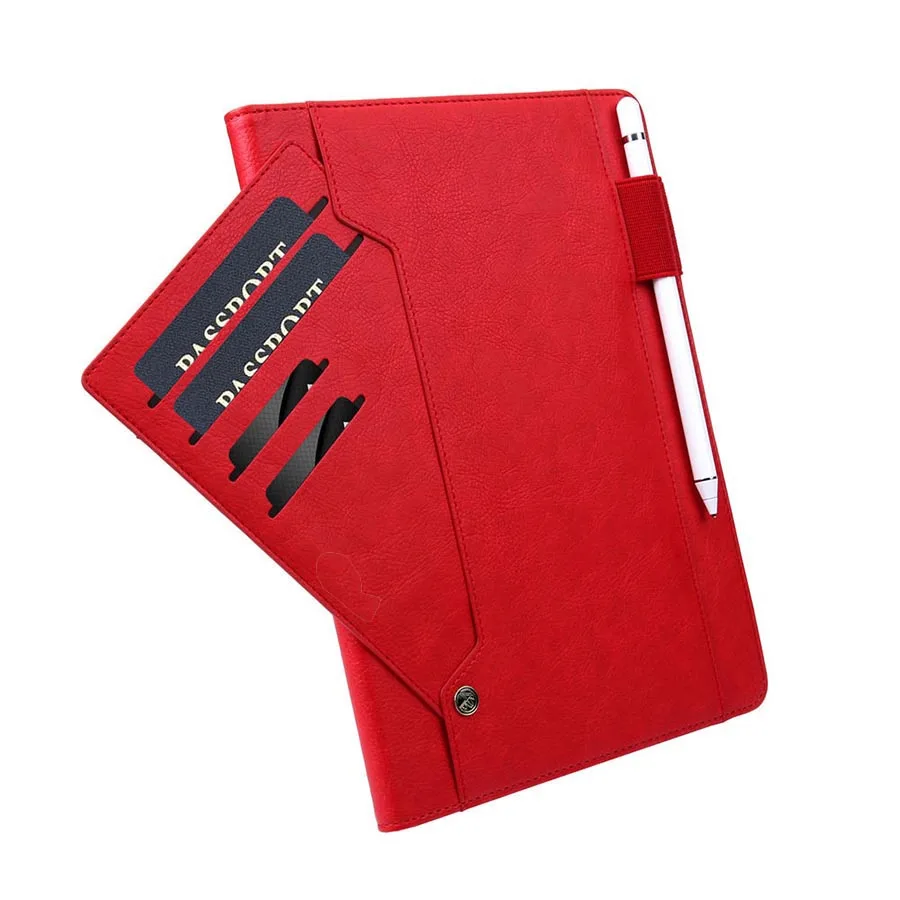 for iPad Pro 11 2018 Magnetic Case Luxury Leather Card Slot Pencil Holder Flip Case Smart Cover for iPad Pro 11 Auto Sleep Wake (49)