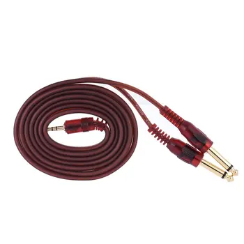 

Audio cable 3.5mm stereo plug to dual 6.35mm plug computer mixer cable 1.5 m practical portable cables