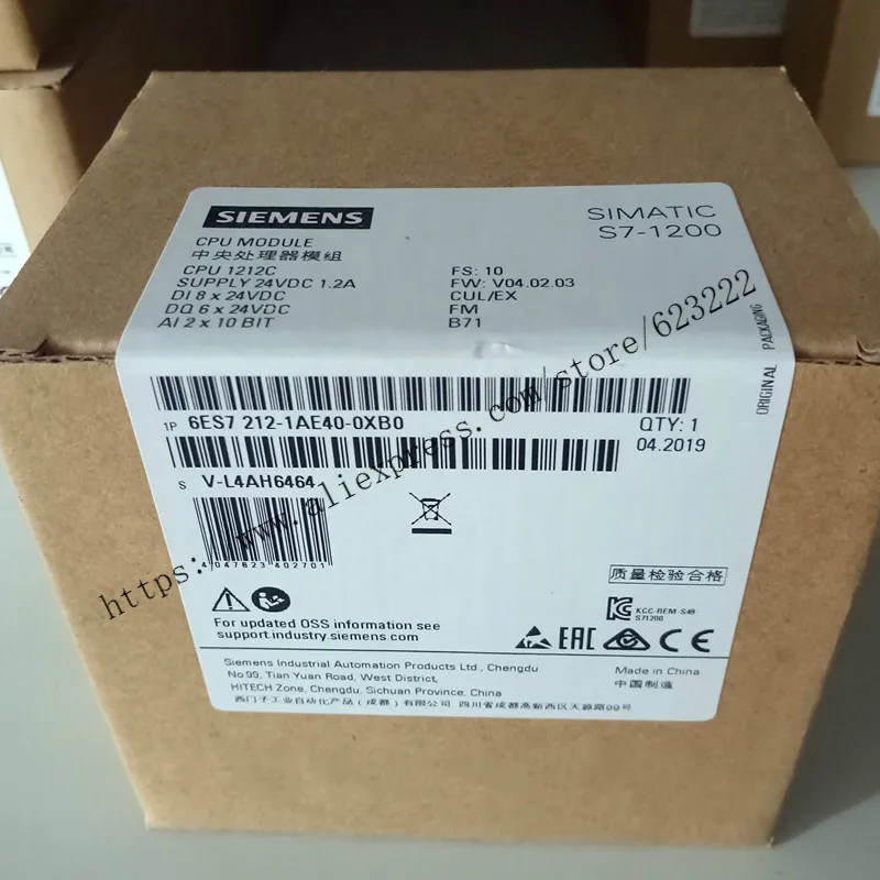 6ES7212-1AE40-0XB0 SIMATIC S7-1200 ЦП 1212C компактный DC/DC бортовой ввод/вывод: 8 DI 24 В постоянного