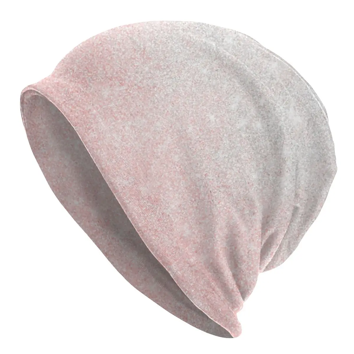 

Silver And Pink Glitter Ombre Luxury Skullies Beanies Hat Autumn Winter Ski Men Women Caps Adult Spring Warm Bonnet Knit Hat