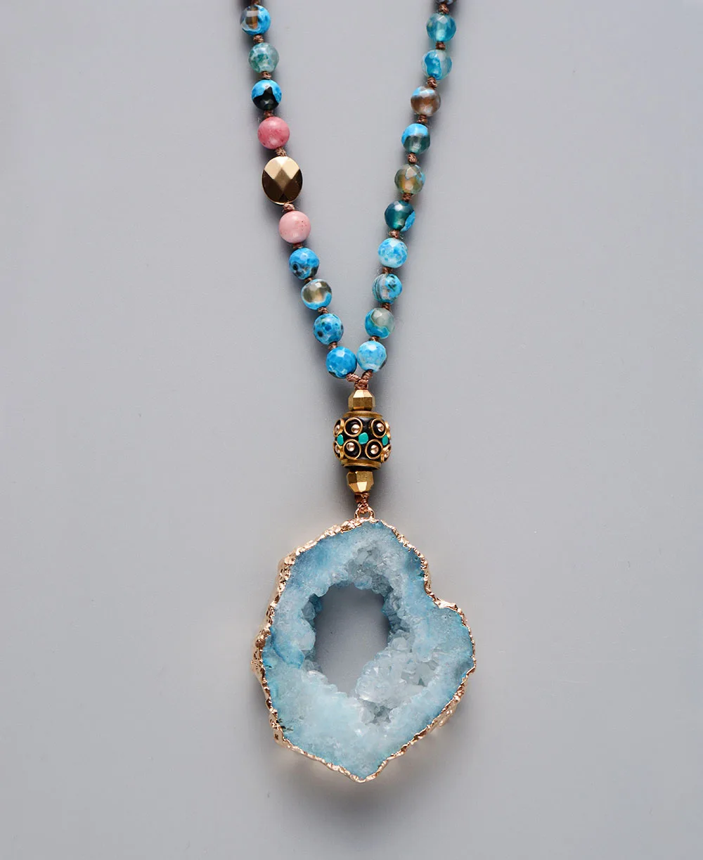Женское ожерелье ручной работы с подвеской в стиле бохо|natural stone|women necklacenecklace women |