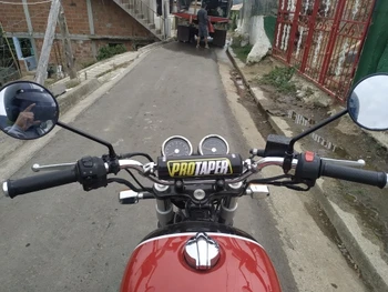 

Universal Motorcycle 8mm 10mm Black Retro Round Convex Rearview Mirrors Clear Glass For Cruiser Chopper Cafe Racer Bobb