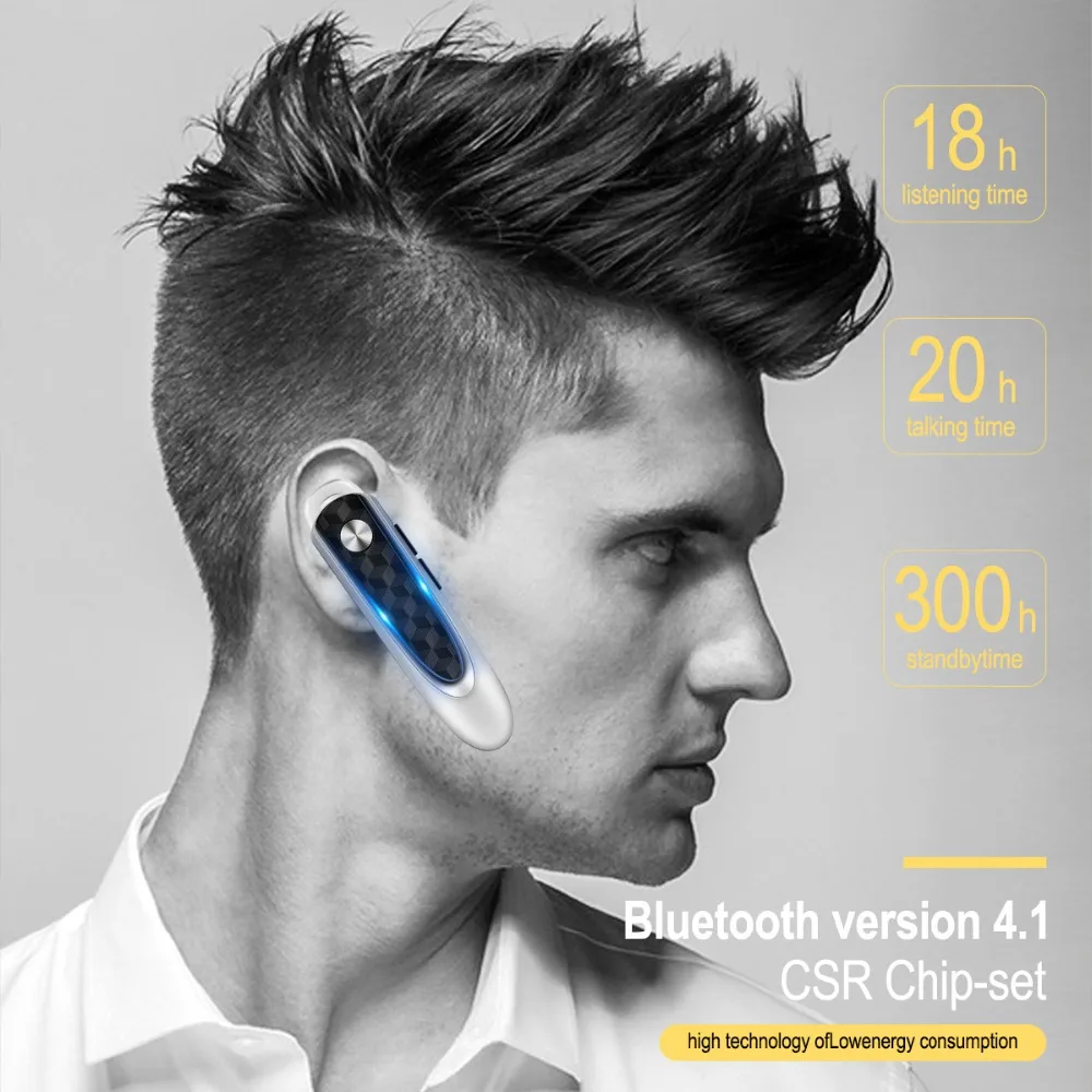 HF68 Bluetooth Mini Earphone Wireless Earbud Stereo Music Hands free Calling Earphone with Mic 20 Hours Working headphone
