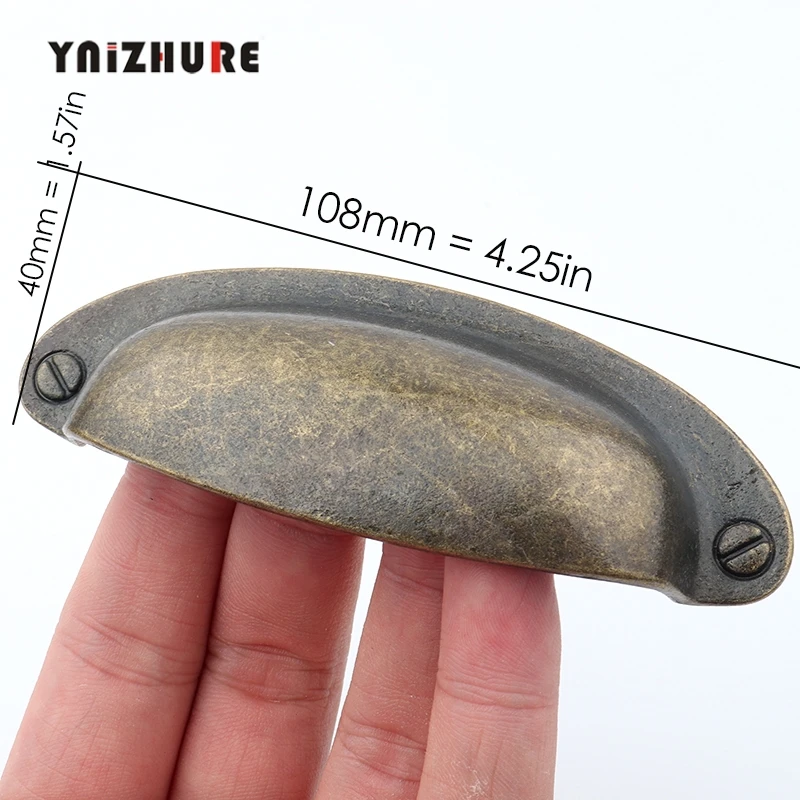 Антикварные металлические ручки в виде ракушки Ретро цинковый сплав для ящика