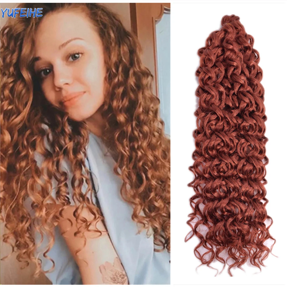 Synthetic Crochet Braiding Hair Extensions Ocean Wave Hair Hawaii Afro Curl  Hair Ombre Curly Water Wave Crochet Braids For Women| | - AliExpress
