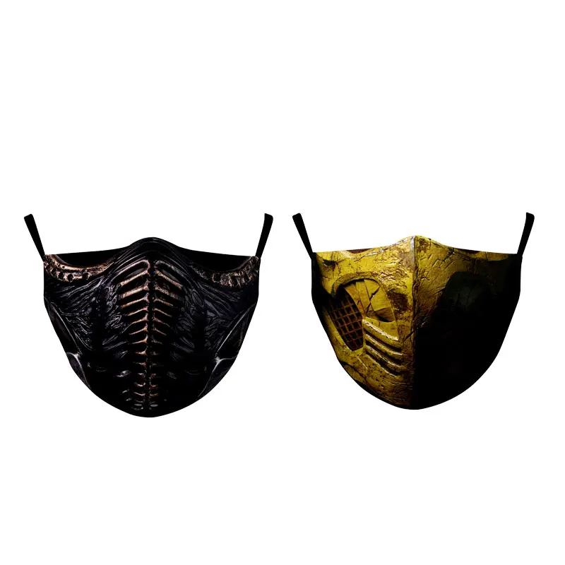 2020 игра Mortal Kombat Ninja Scorpion Full Man Косплей-маски Взрослые спортивные уличные полулица |