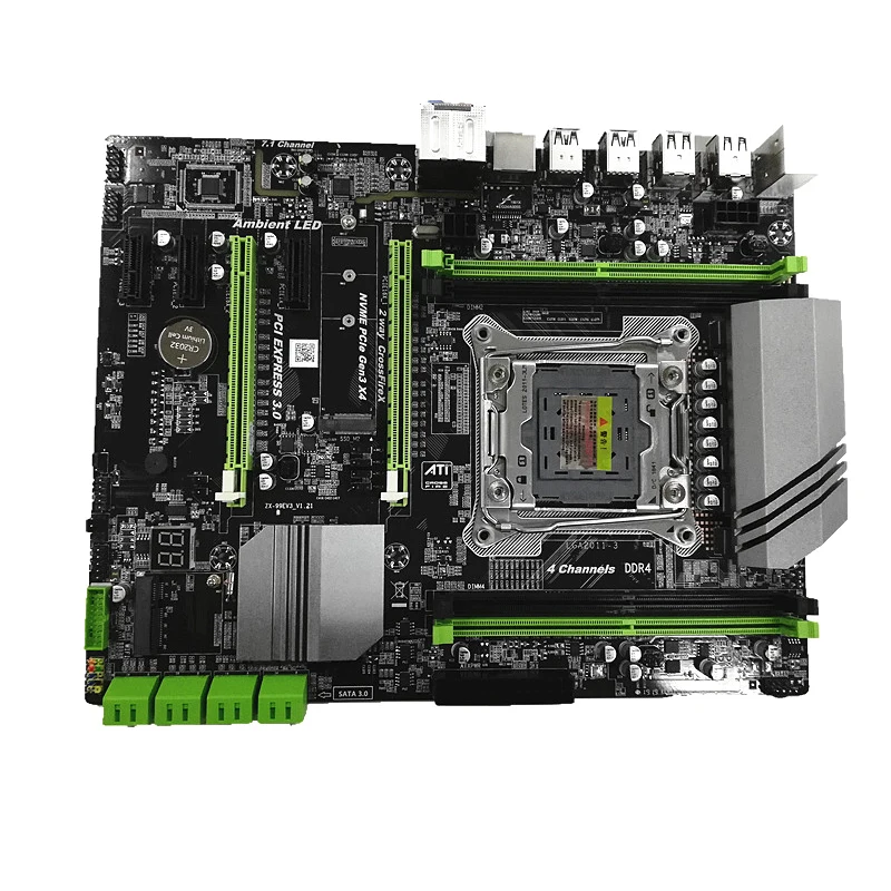 

X99 Motherboard DDR4 M.2 4 Channel Stable for I7 E5-V3 E5-V4 64G Ram N D7S8 VH99