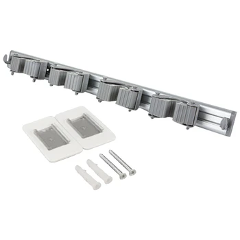 

Free Punching Mop Rack Broom Buckle Mop Storage Rack with Hook Multifunctional Wall Hanging