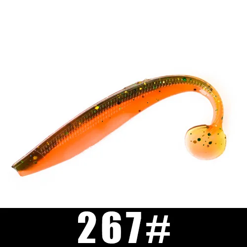 FTK Fishing Lure Soft Lure Shad Silicone Bait Odor Attractant Artificial Bait 90mm 120mm 160mm T-tail Wobblers Swimbait - Цвет: 267