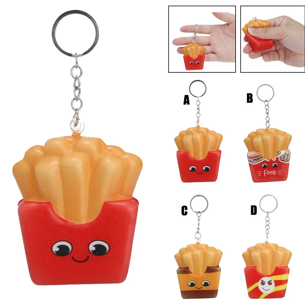 Digood Squishies Kawaii Cartoon Chips Slow Rising Cream Scented Keychain Stress Relief 