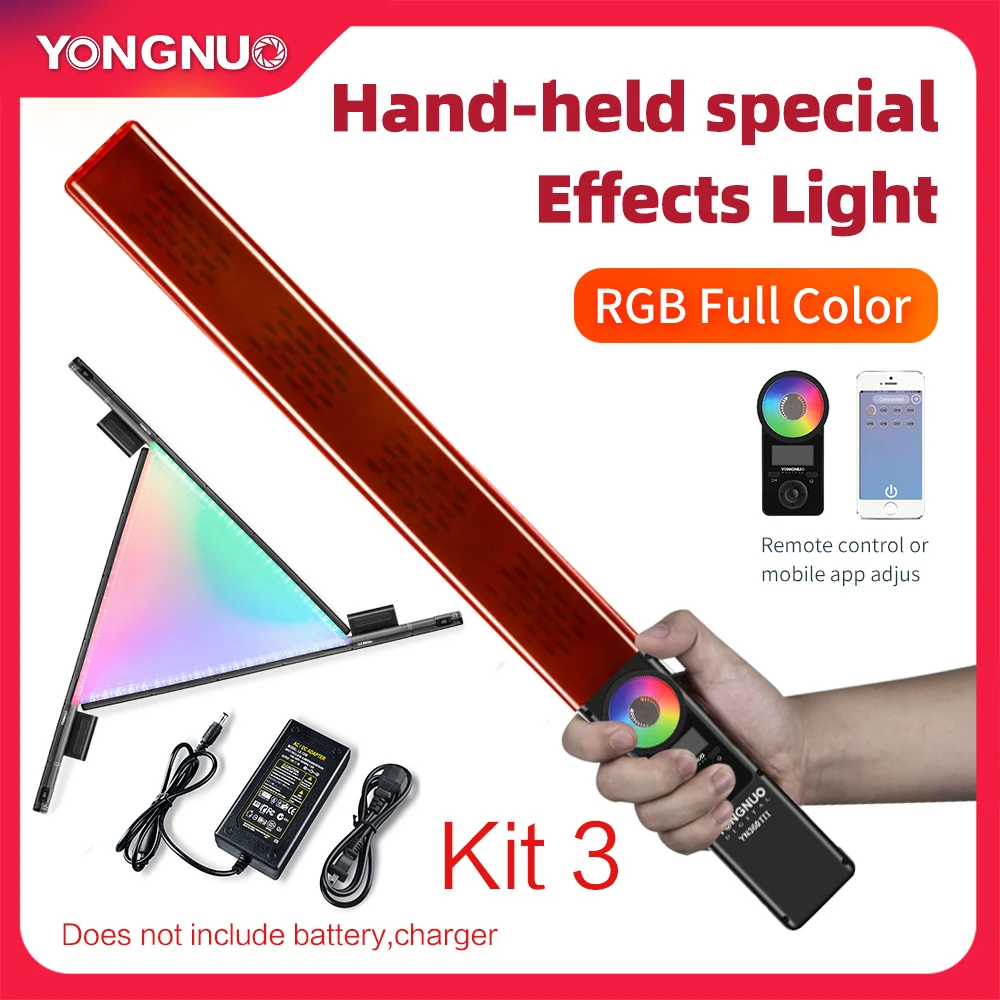 YONGNUO YN360 III YN360III ручной 3200 K-5500 K RGB разноцветный ледяной светодиодный светильник с сенсорным управлением, светодиодный телефон приложение - Цвет: Красный