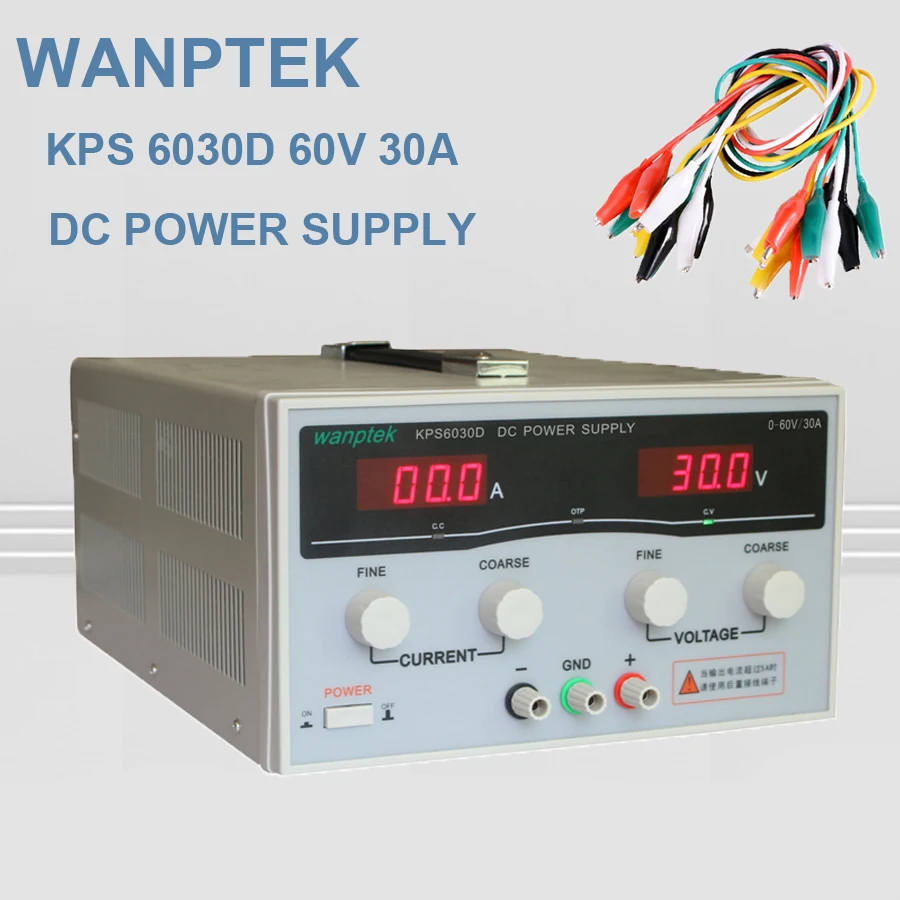 220 В 60 в/30 А KPS6030D Высокоточный высокомощный регулируемый светодиодный двойной