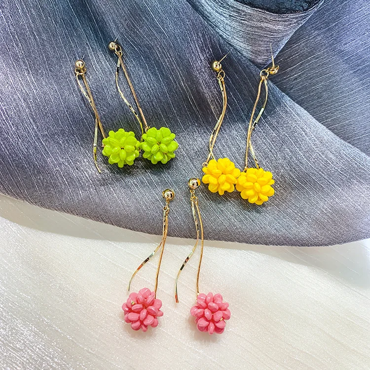 

personalized punk fashion Fringed flowe long chain dangle jewelry trendy earrings for women beauty decoration statement jewelry