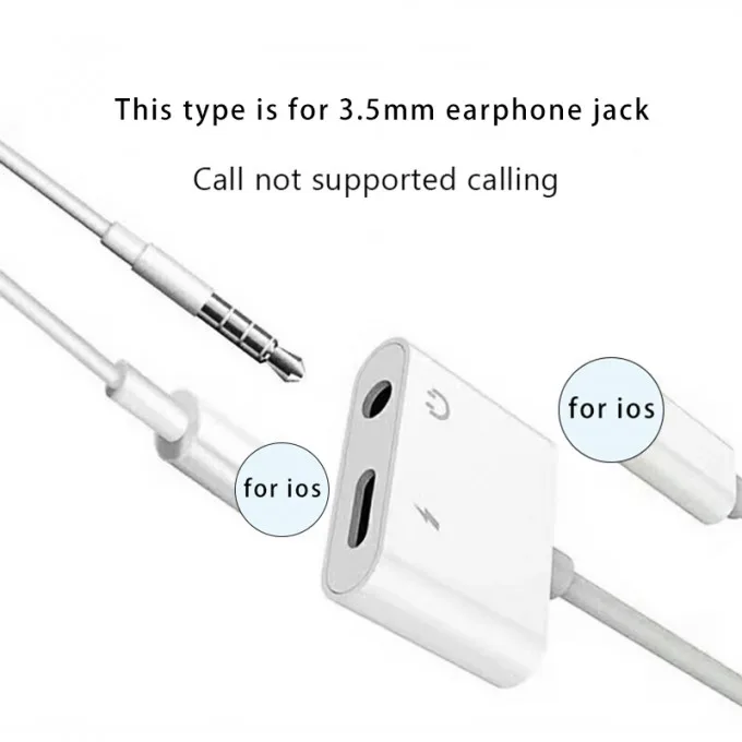 Для перехода от разъема Lightning к 3 5 мм 2 в 1 наушник аудио адаптер для iPhone 7 8 plus X XS