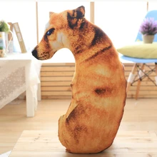 Oreiller chien 3D réaliste, Animal créatif amusant, coussin de canapé, voiture, bureau, chambre à coucher, décoration de maison, cadeaux, jouets pour enfants 