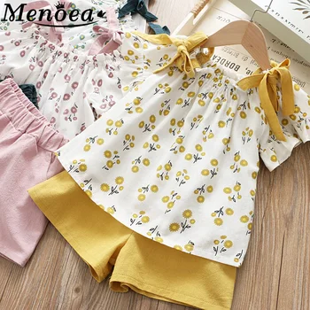 

Girls Suits 2020 Children Clothes Fashion Kids Girls Clothing Sets Summer short Sleeve T-Shirt+Pant Dress 2Pcs Clothes Suits