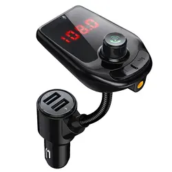 Coche inalámbrico 5,0 Mp3 reproductor inalámbrico Kit manos libres con Aux del coche Fm Transmisor cargador de teléfono Dual Usb tarjeta de soporte Tf