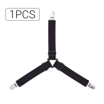 

4Pc Adjustable Triangle Bed Sheet Fasteners Time-saving and convenient hold the four angles tightly fashion