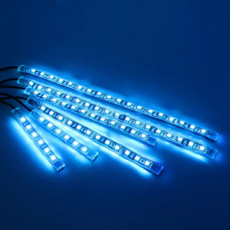 6 шт. 5050 SMD гибкий RGB мигающий светильник светодиодный пульт дистанционного управления для мотоцикла