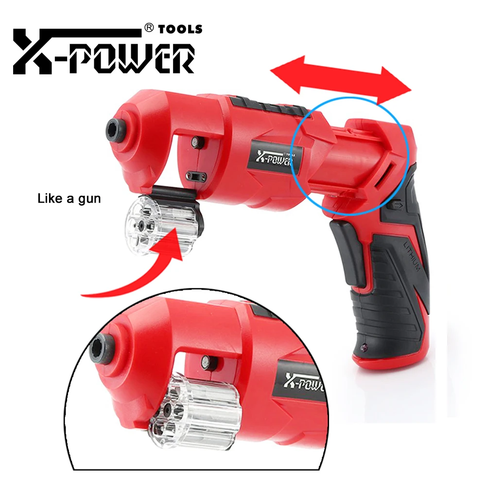 Пистолет X-power Электрическая отвертка Аккумуляторный шуруповерт 3 6 В