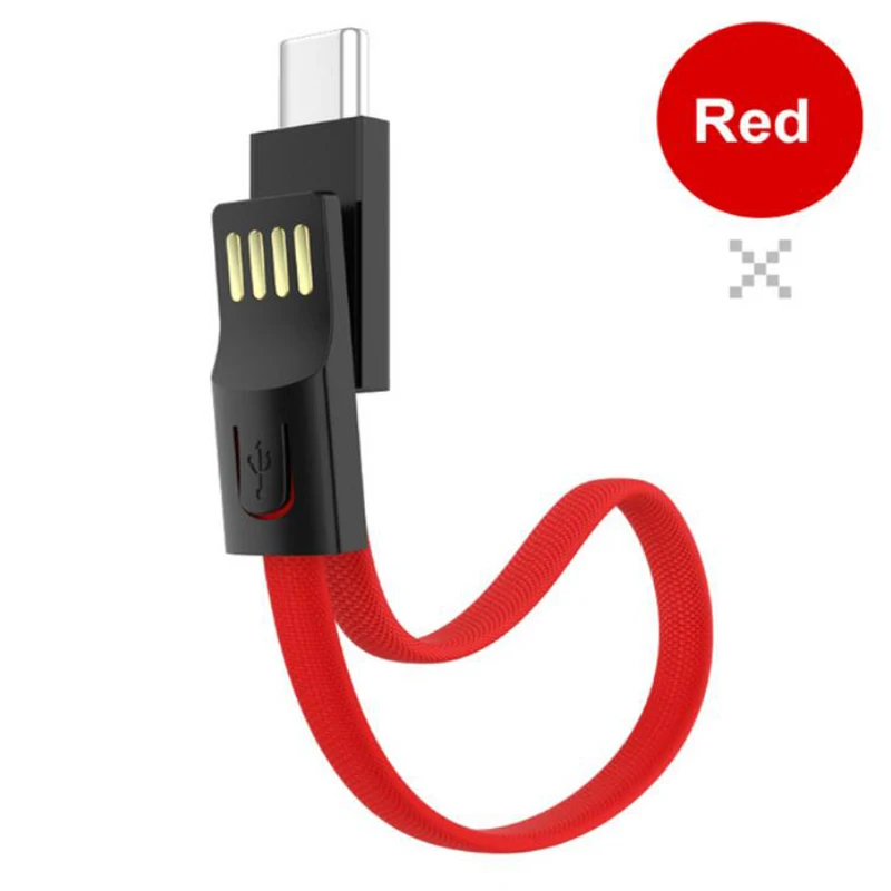 Red Плетение кольцо для ключей из кабеля USB кабели для iPhone X Кабель Micro usb type C Быстрая зарядка 2.1A зарядный кабель для samsung Galaxy Xiaomi - Тип штекера: Red