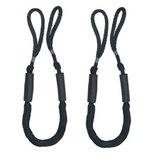 Dock-Line for Boats-Jet Ski Heavy-Duty Stretch Shock Cord Anchor-Rope Black Bungee Nylon