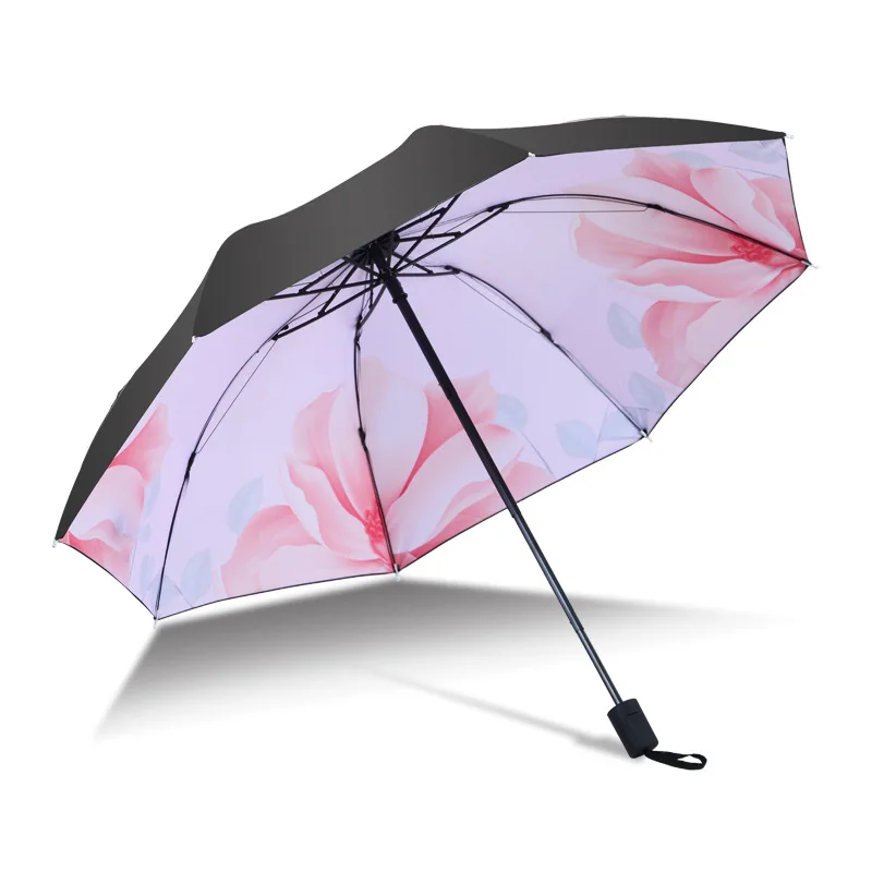 umbrella 6 Mini Pocket Umbrella UV protection Compact Travel Umbrella Rain Woman Parasol Anti UV Three Folding Umbrella Small Super Light - Цвет: umbrella 6