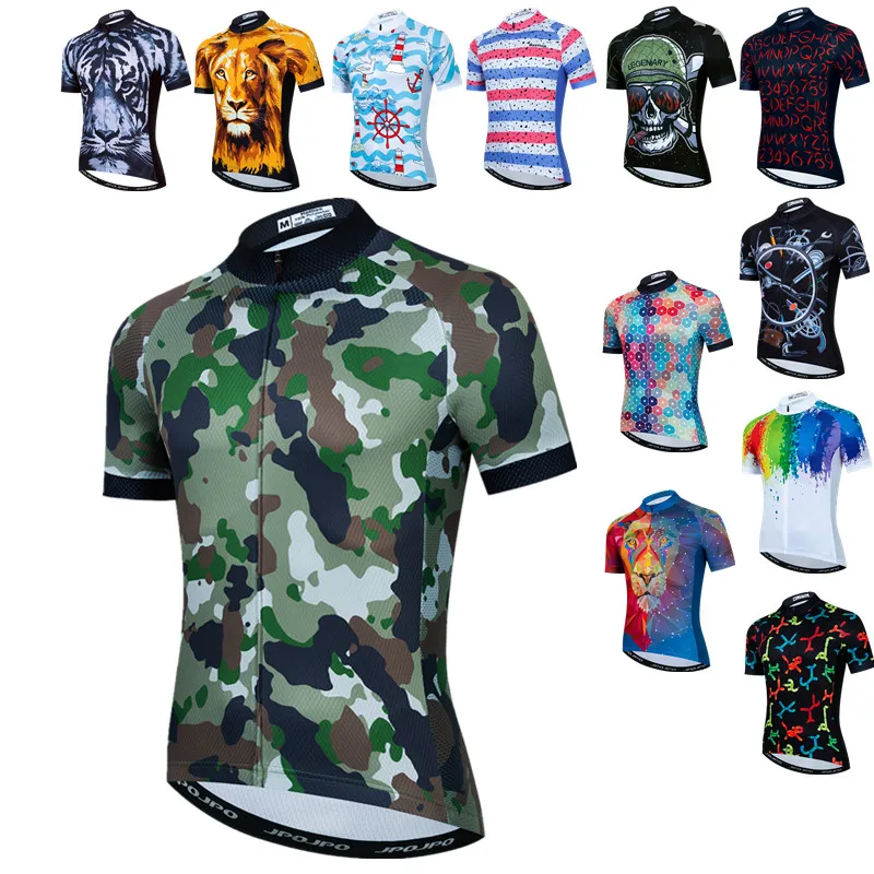 

Camouflage Cycling Jersey Men Summer Mountain Bike Jersey Tops Breathable Cycling Clothing Short Sleeve Pro Team Bicycle Shirt
