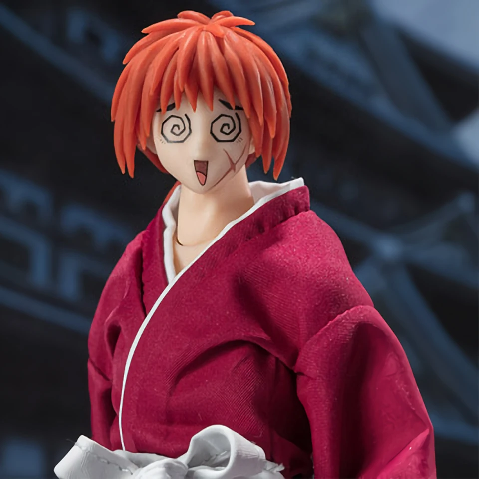 Tronzo GREAT TOYS Dasin Model Rurouni Kenshin HIMURA KENSHIN SHF GT Model Clothed Kenshin Movable PVC Action Figure Model Toys