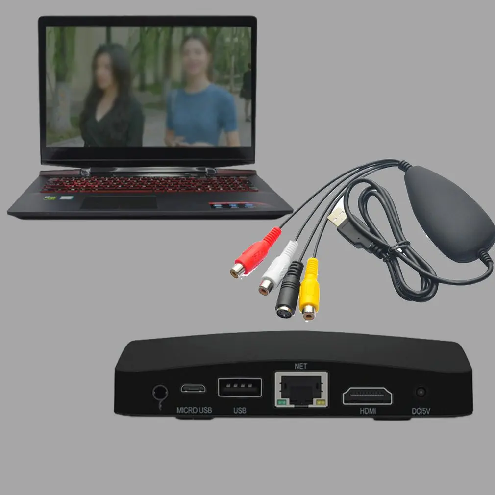 Usb Аудио Видео Захват конвертер Vhs в DVD захвата карты видеокамеры ТВ коробка старый Vhs ленты в цифровой файл