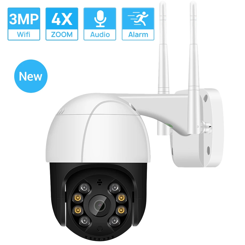 3MP супер мини панорамирование/наклон Wifi камера беспроводная ONVIF IP AI Обнаружение
