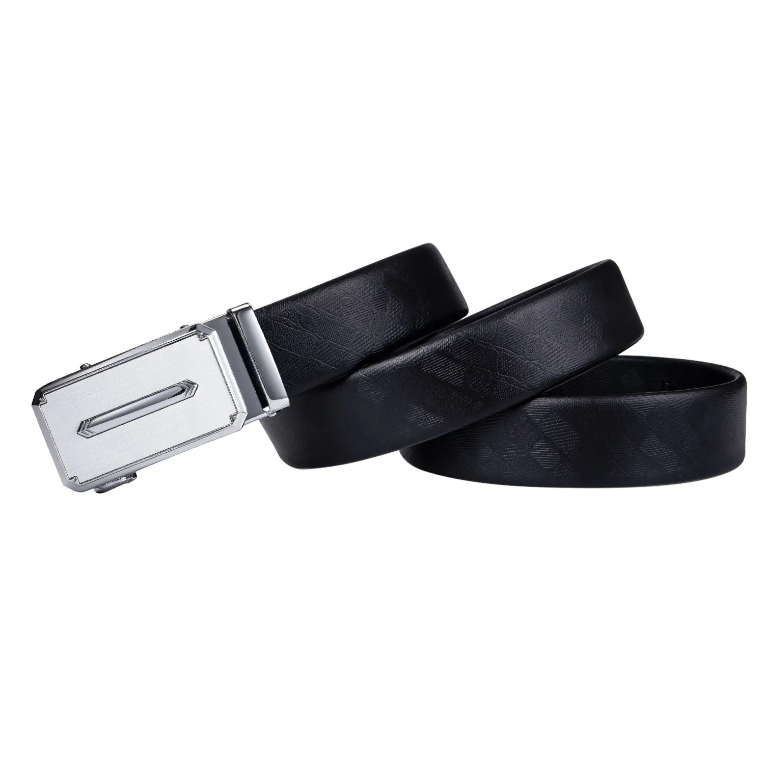 DK-2122 Hi-Tie из натуральной кожи мужские ремни автоматическая серебряная пряжка модные дизайнерские Уникальные Ремни для мужчин пояс кожаный ремешок