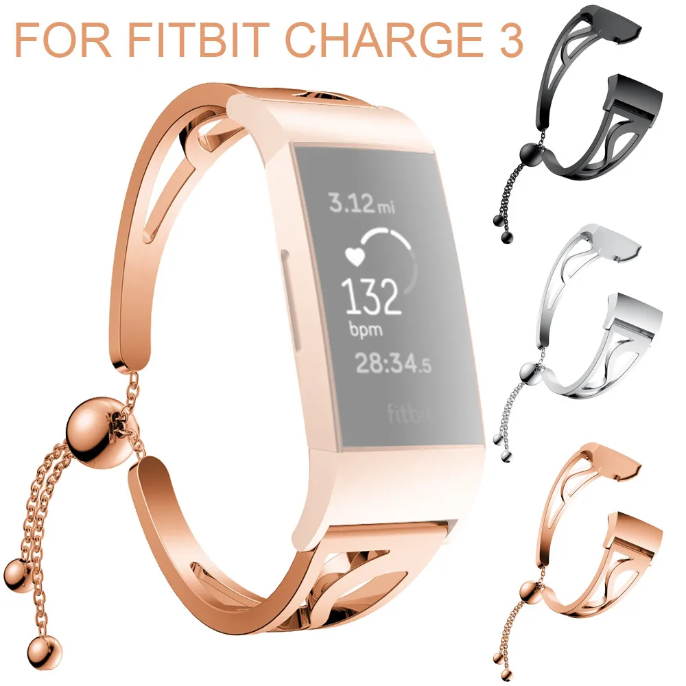 Fashion Bracelet Replacement Girls WatchBand Wirstband Strap For Fitbit Charge 3 Quick Release SmartWatch Support Accessories |