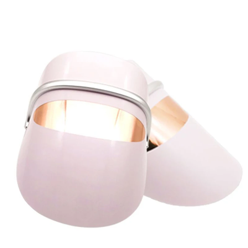  3 Colors LED Light Therapy Face Skin Mask Red Blue Yellow Led Skin Rejuvenation Facial Mask Eye Vib - 4000381530330
