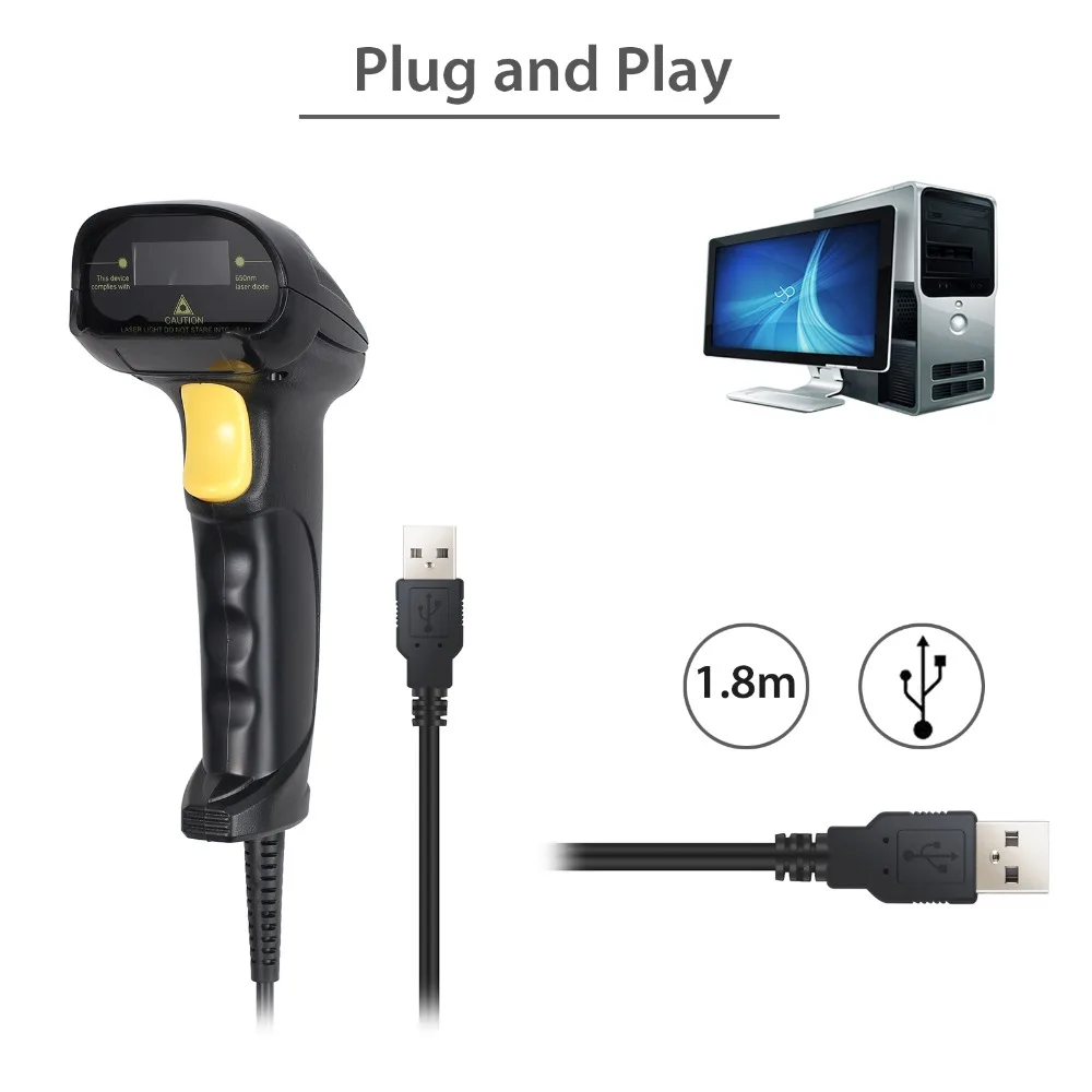Proster для DC 5V Автоматический Ручной USB сканер штрих-кода