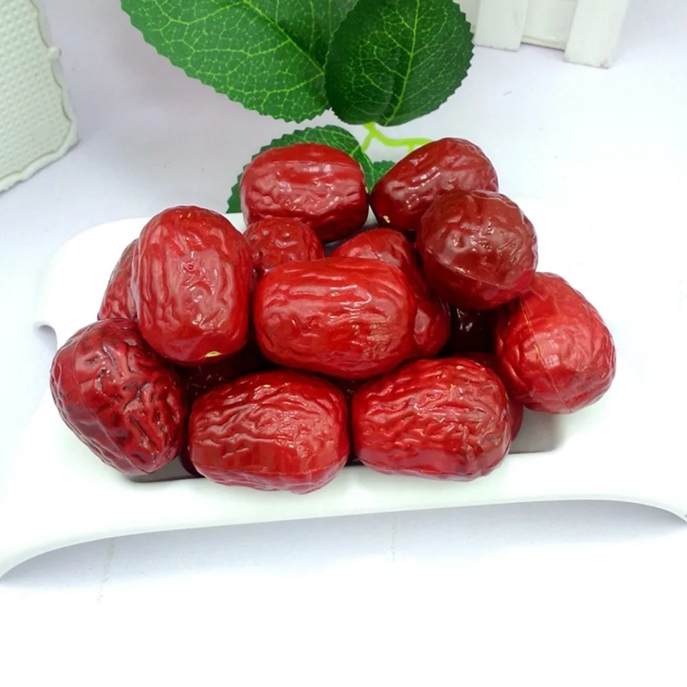 Пластиковая имитация красный финик Jujube 3,5 см Синьцзян джубэ сушеные фрукты Модель фотография раннее образование реквизит