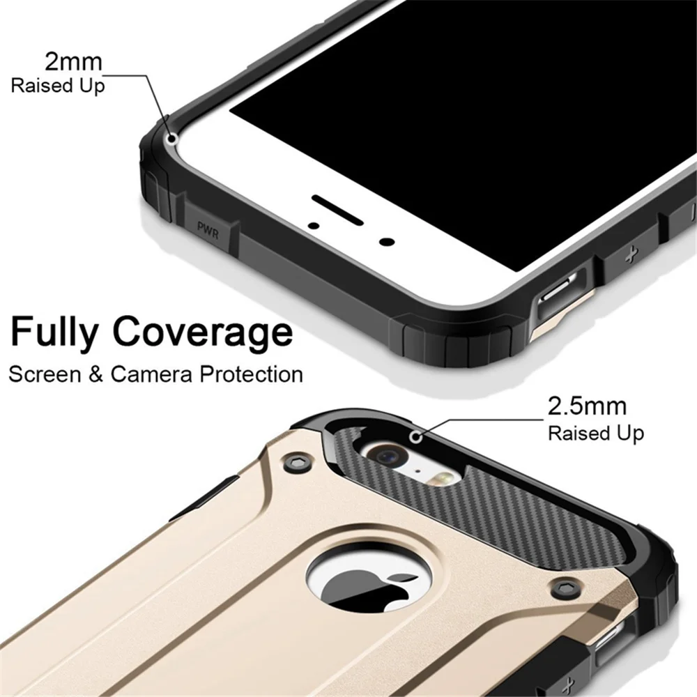 Rugged Layer Armor Cover Coque Funda For iPhone 12 Mini 11 Pro XS Max XR X 5S 5 SE 2020 6 6S 7 8 Plus Heavy Duty Shockproof Case