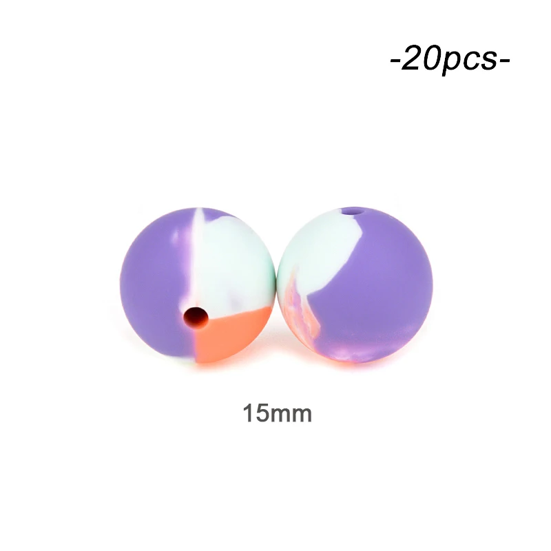 Floral and Leopard Print Silicone Bead Set