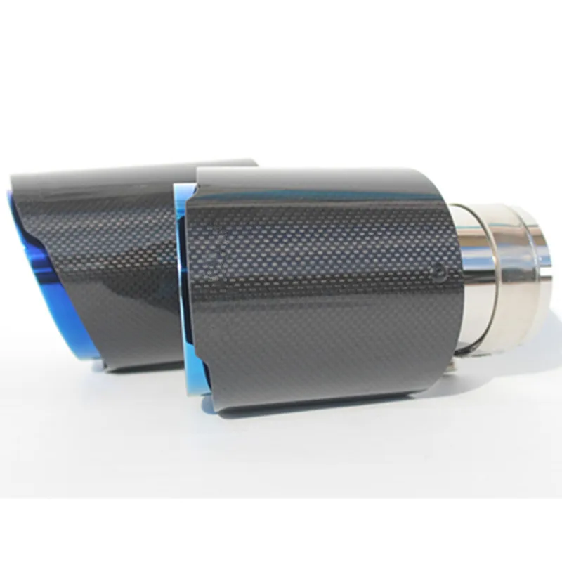 1 пара: автомобильные выхлопные трубы Ak глянцевый углеродный глушитель