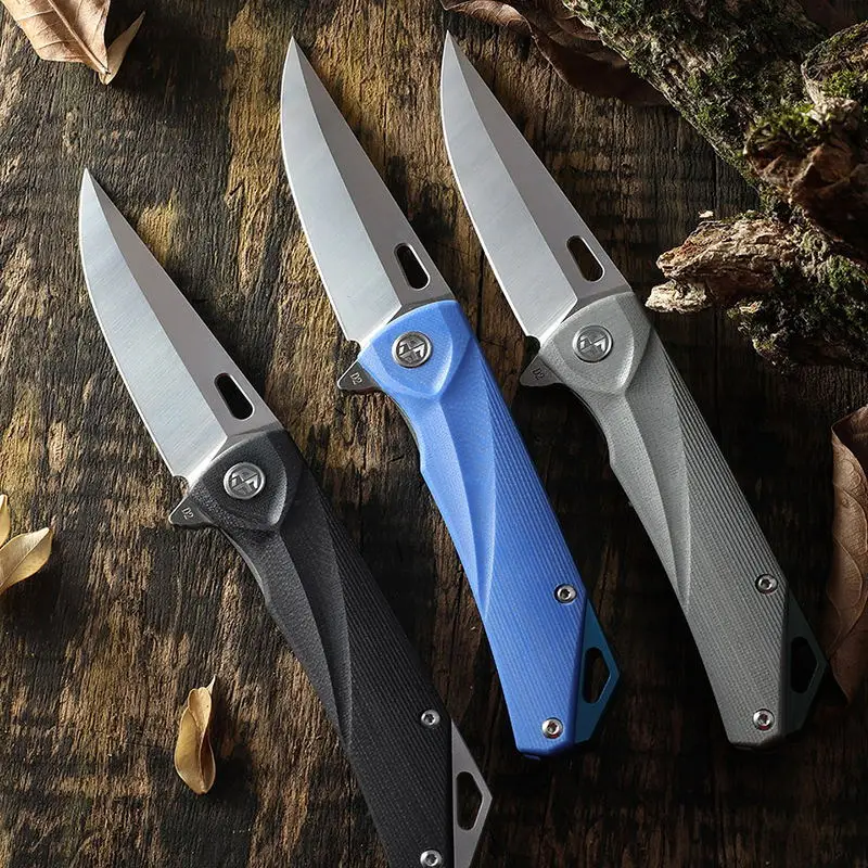 Tactical Knife Original Petrified Fish 828 Outdoor Hunting D2 Blade G10 Handle Camping Survival Bearing Flipper Folding Knives